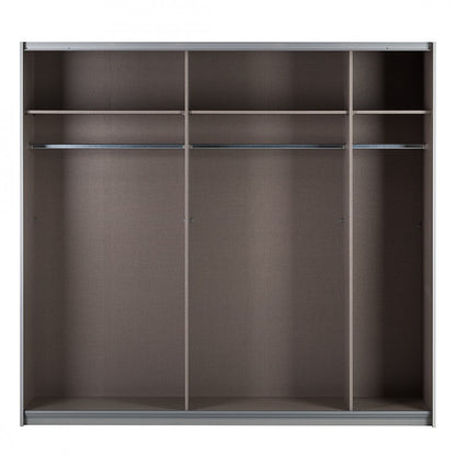 New York Sliding Door Wardrobe Mirrors and Sonoma Oak 226cm