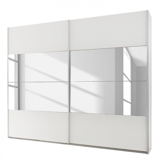Rauch Beluga Sliding Door Wardrobe White with Mirror 181cm