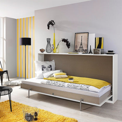 Rauch Wall Closet Bed Metallic Grey and White