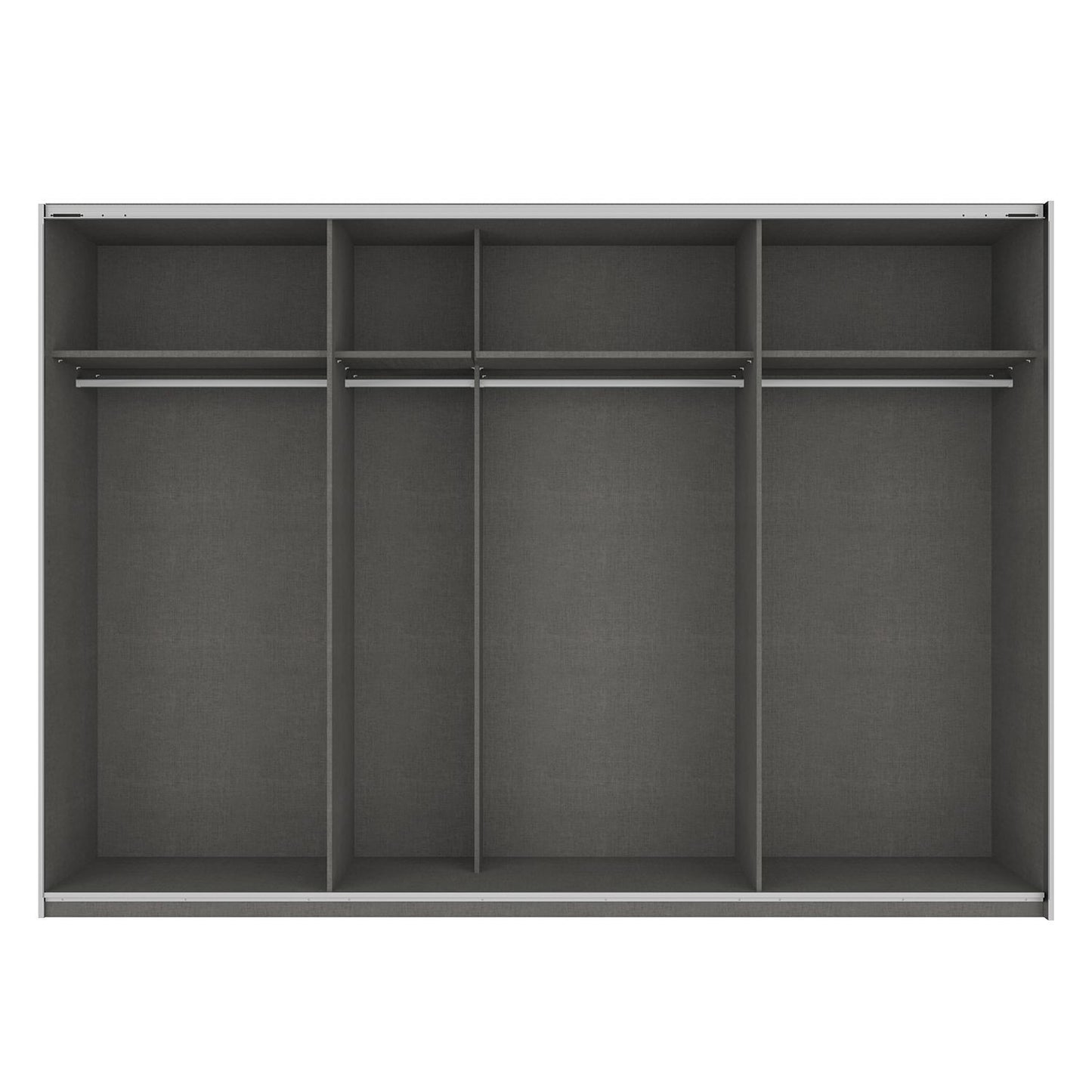 Rita Sliding 3 Door Wardrobe High Gloss White with Centre Mirror Product Code: RautirBPWG