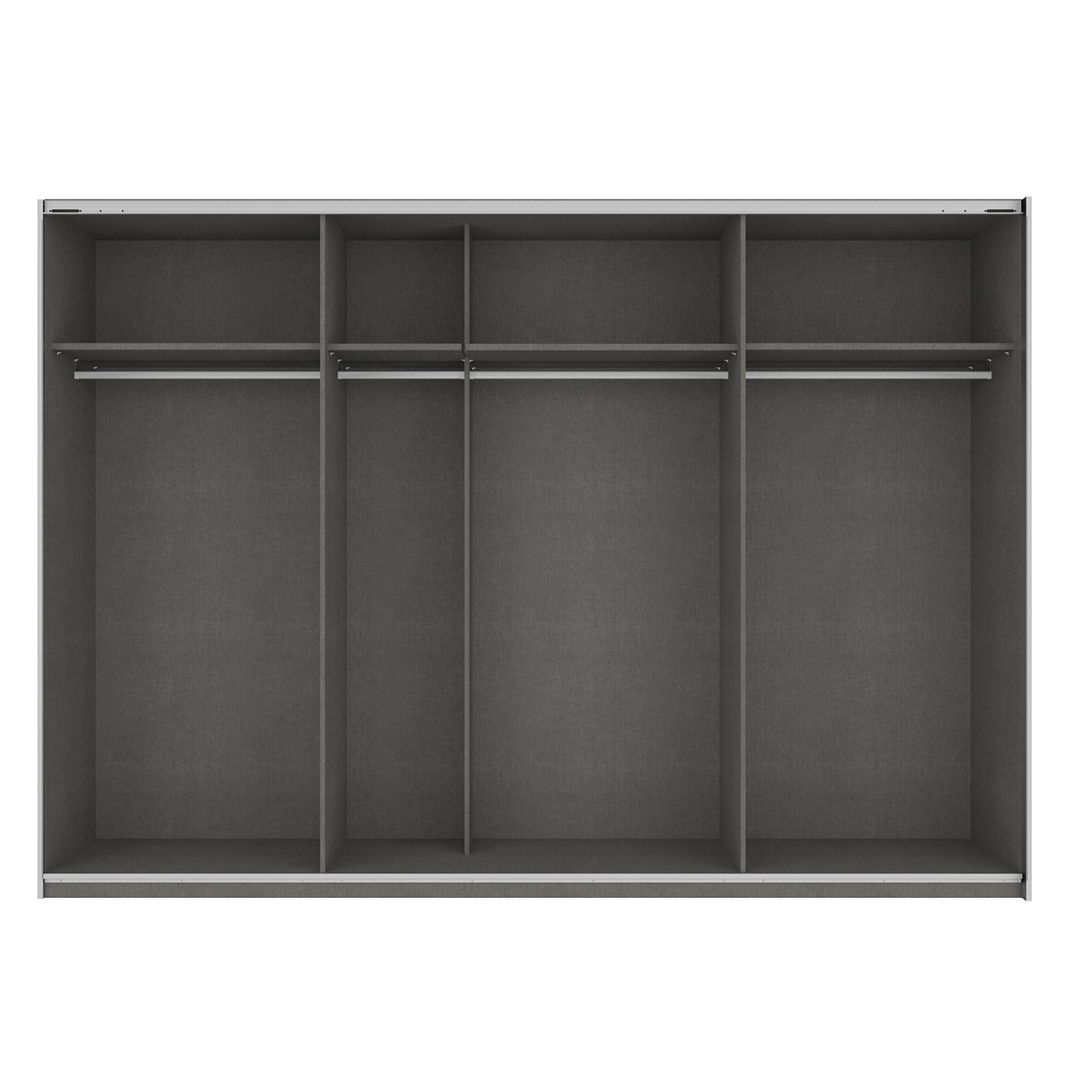 Rita Sliding 3 Door Wardrobe High Gloss White with Centre Mirror Product Code: RautirBPWG