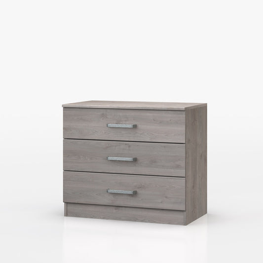 Minnesota 3 Drawer Chest of Drawers Beige Grey Oak