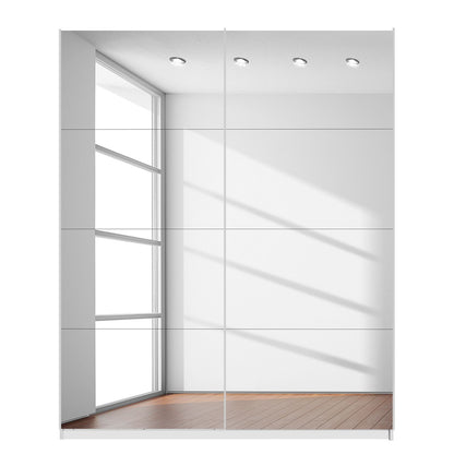 Rita Base 2 Sliding Door Wardrobe 181cm Front Full Mirror 