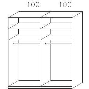 Wooden Decor 2 Sliding Door Wardrobe 201 Plain white plaza