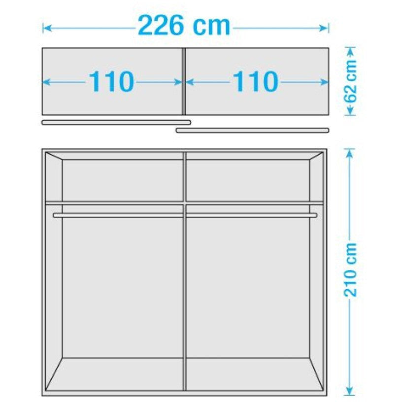 conrad Sliding door wardrobe Alpha Oak 226