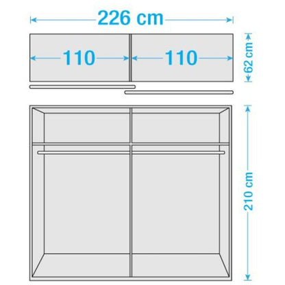 conrad Sliding door wardrobe Alpha Oak 226