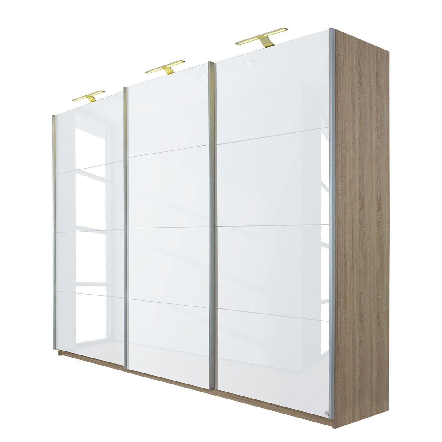 Milan High Gloss Sliding Door Wardrobe