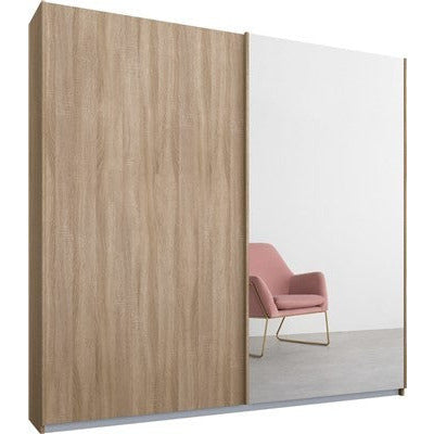 Rauch Essence Sliding Door Wardrobe Oak Frame Oak Doors 1 Mirror