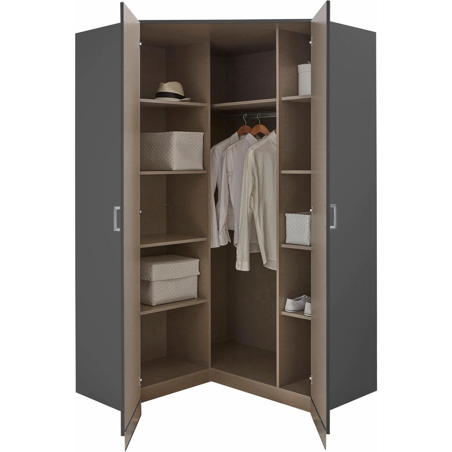 Bremen 2 Door Walk In Corner Wardrobe Product Code: Rabrcr