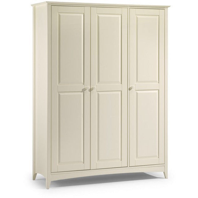 Cameo Stone White 3 Door Wooden Wardrobe