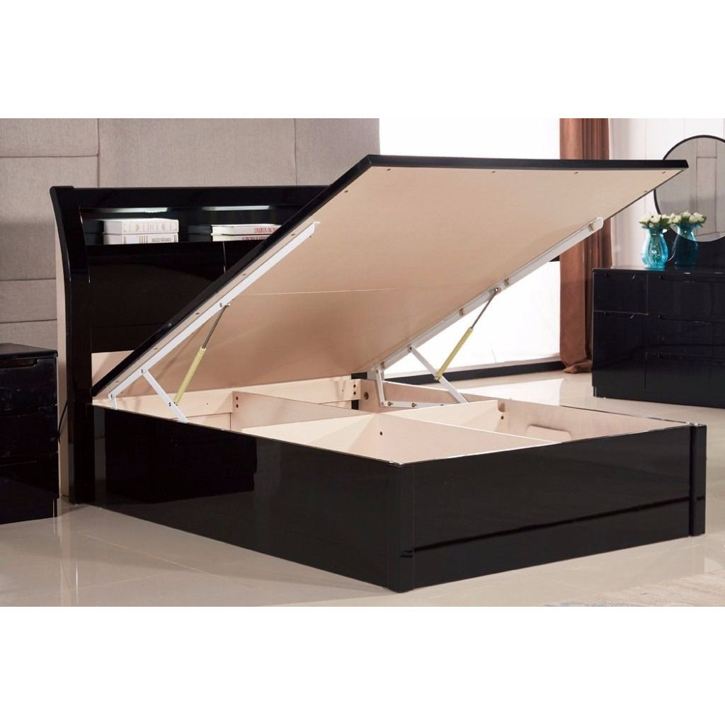 Split White Gloss Ottoman Storage Bed