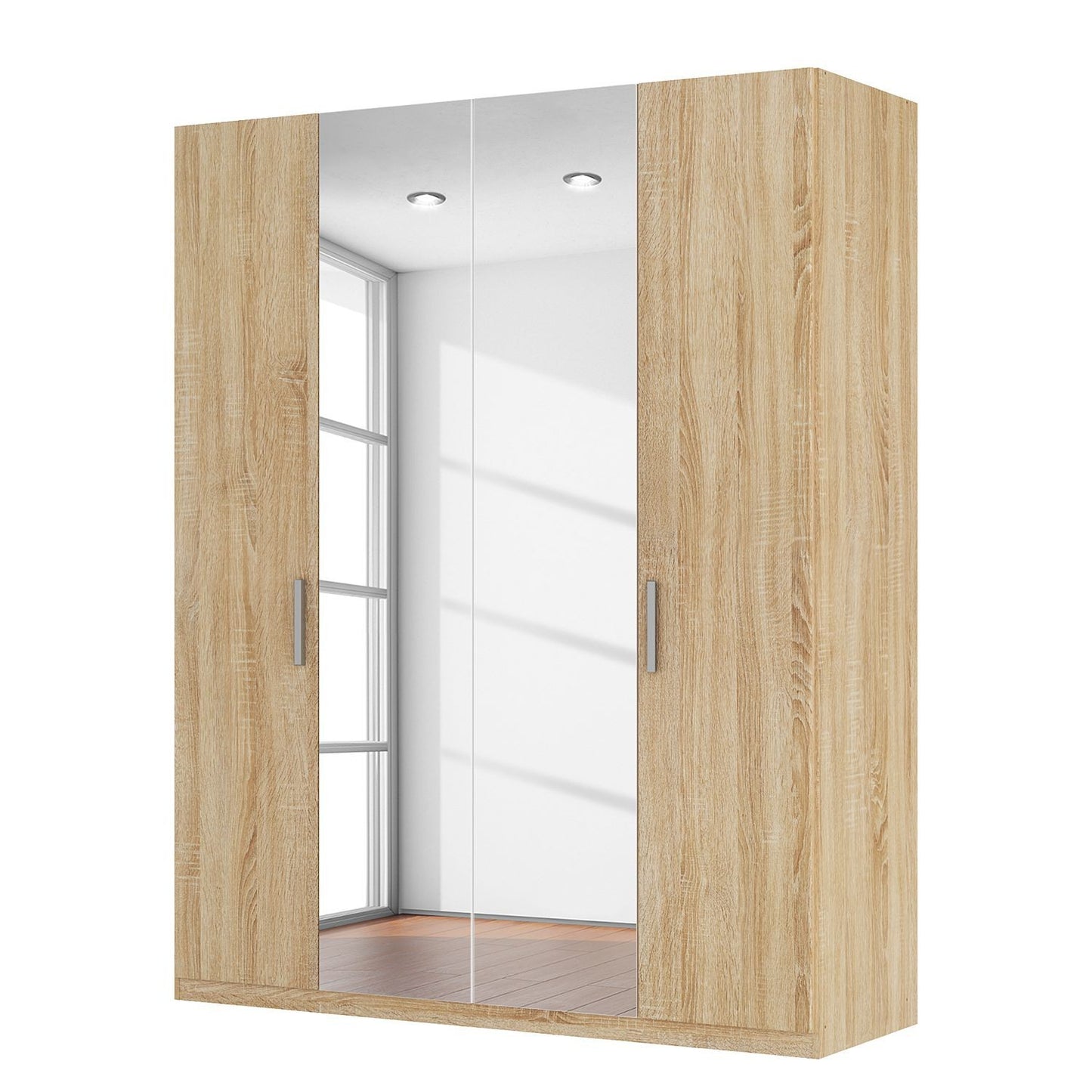 Rauch Symphony Oak Wardrobe centre mirror