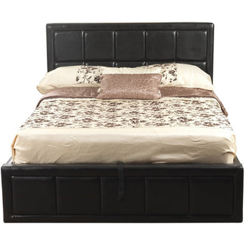 Cheryl Faux Leather Ottoman Bedstead Black