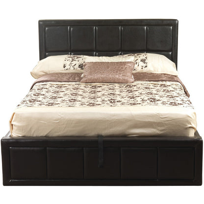 Cheryl Faux Leather Ottoman Bedstead Brown