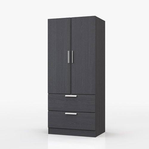 Waterfall 2 Door gents Wardrobe Graphite