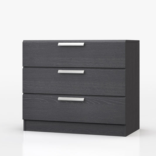 Waterfall 3 Drawer Chest of Drawers Graphite