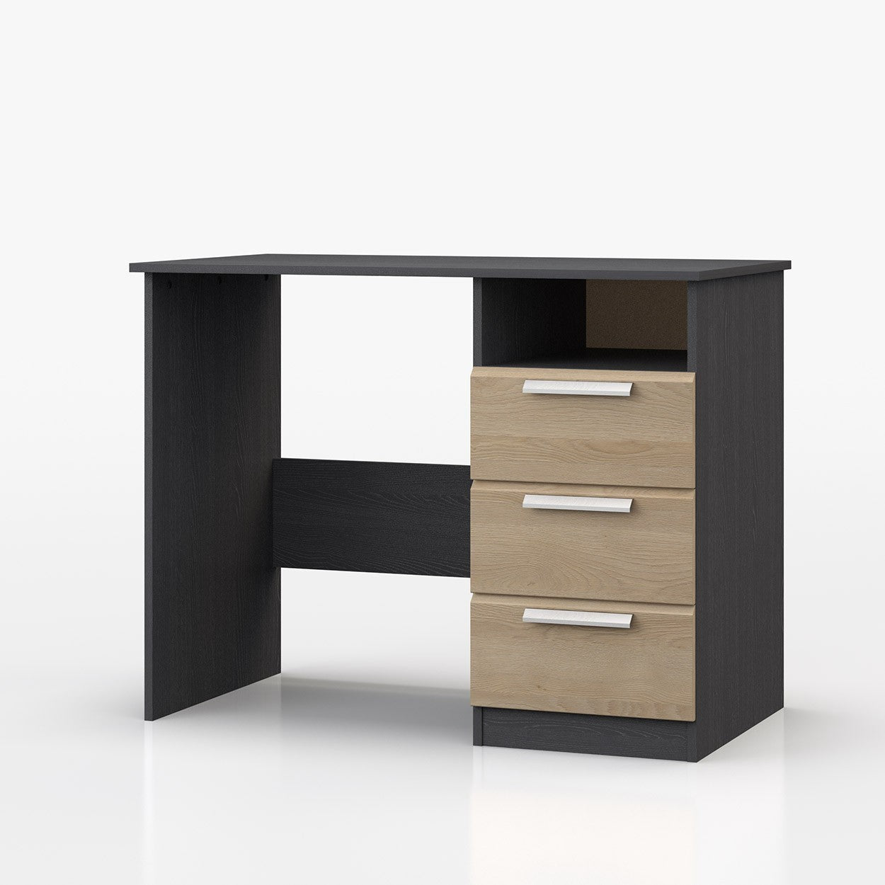 Waterfall Dressing table Graphite and Oak