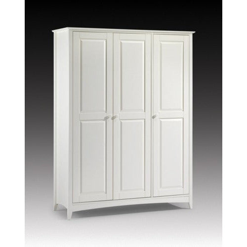 Cameo Stone White 3 Door Wooden Wardrobe