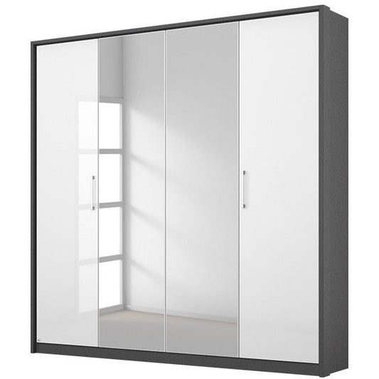 Lara 4 Door Wardrobe with Centre Mirror