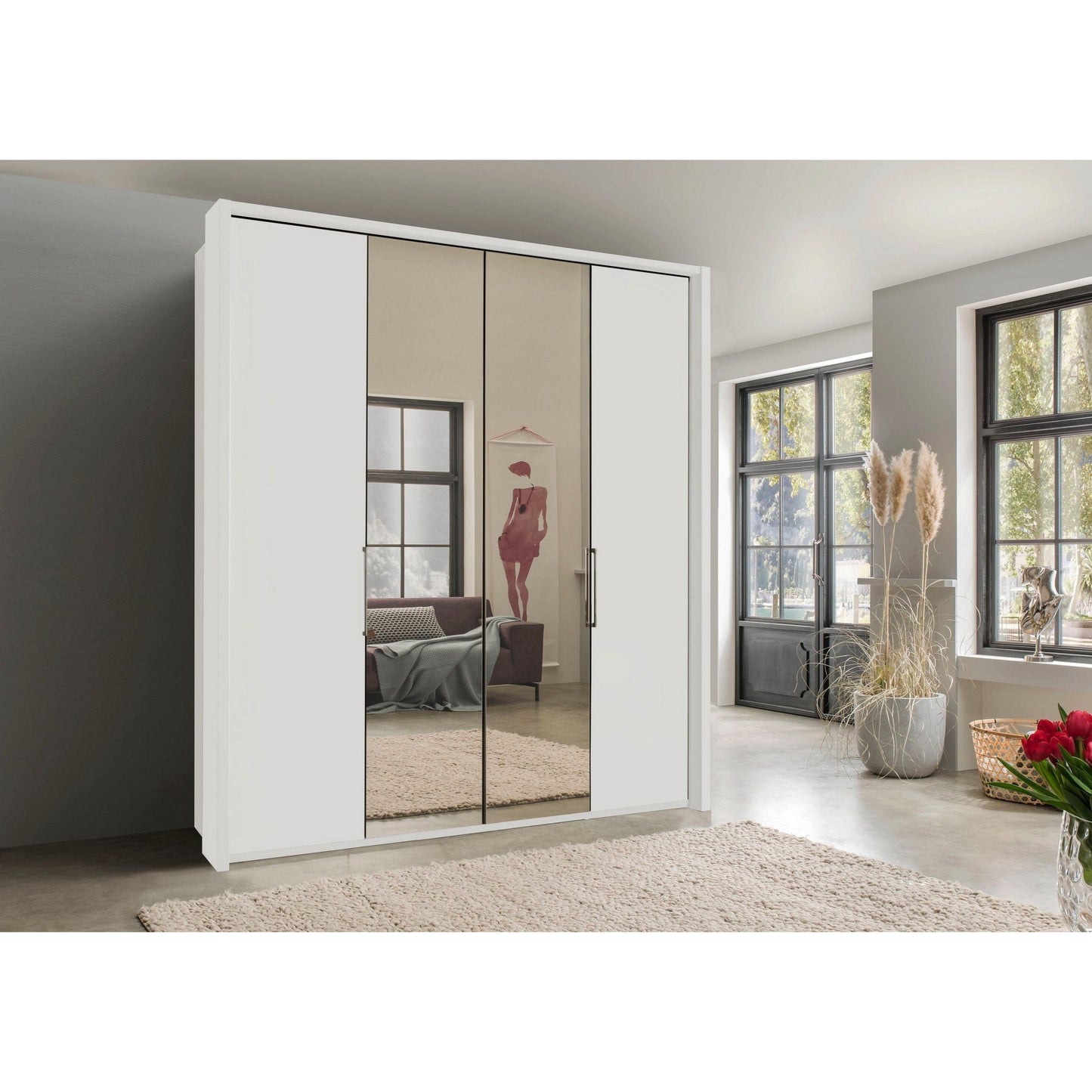 Wiemann Kansas Wardrobe White with Mirrors