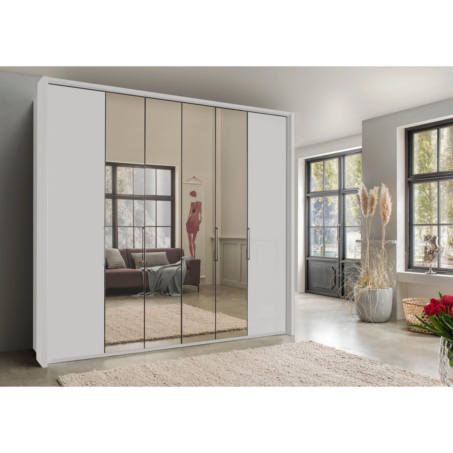 Wiemann Kansas Wardrobe White with Mirrors