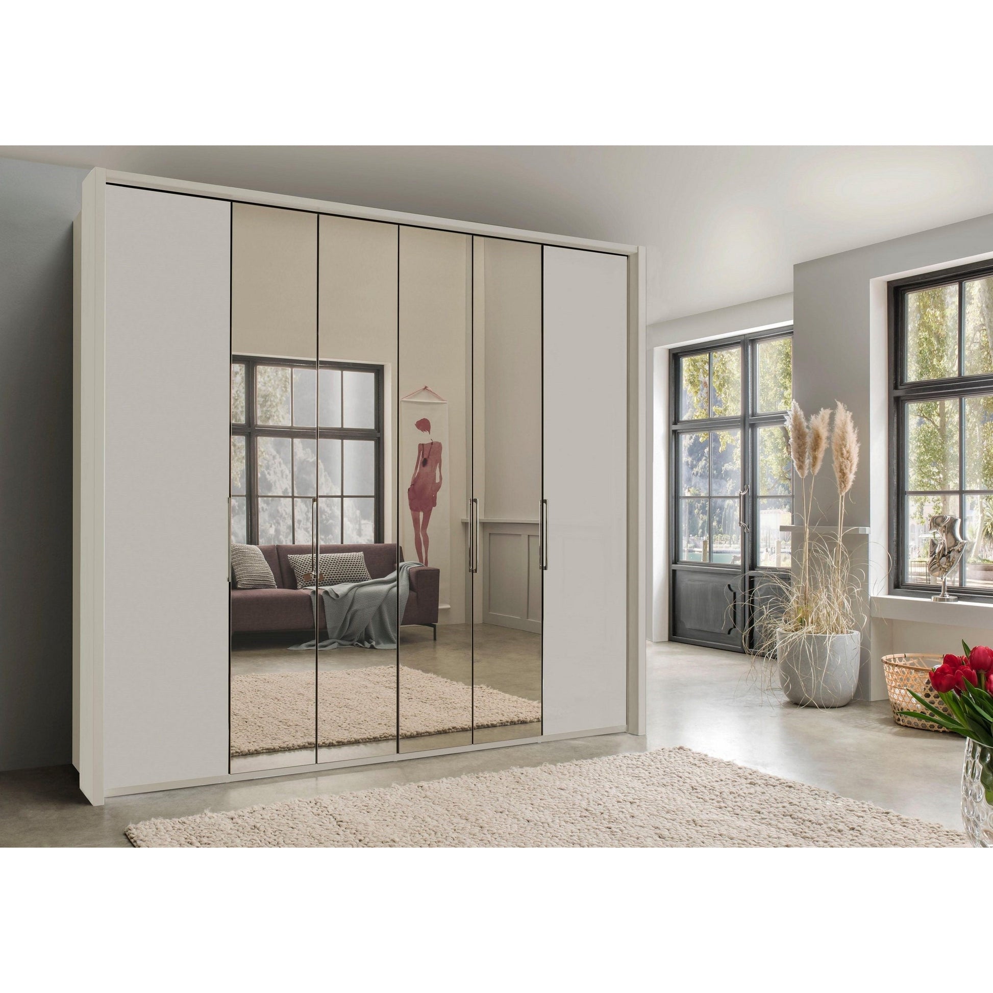 Wiemann Kansas Wardrobe Champagne with Mirrors