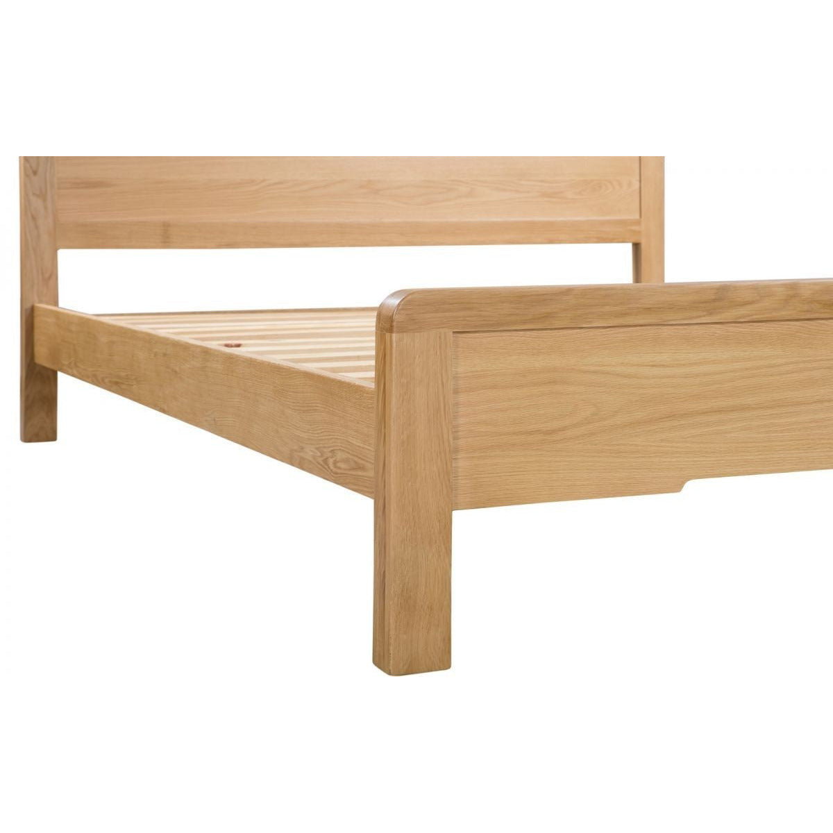 CURVE DOUBLE OAK BED