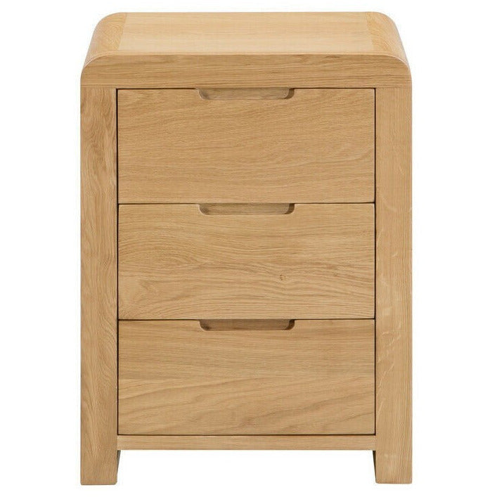 CURVE 3 DRAWER BEDSIDE