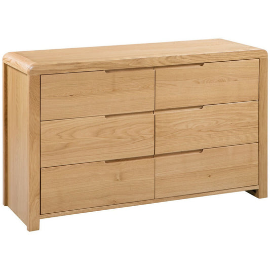 CURVE 6 DRAWER WIDE CHEST