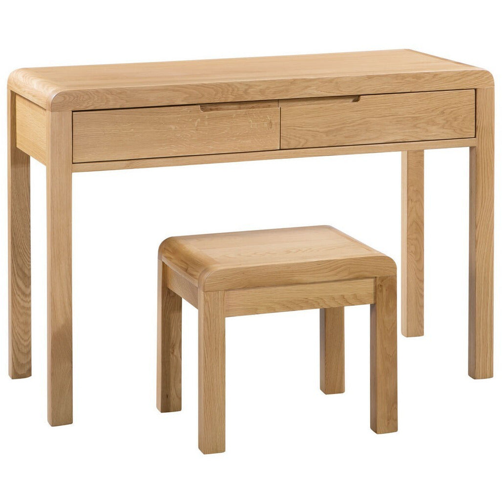 CURVE 2 DRAWER DRESSING TABLE & STOOL