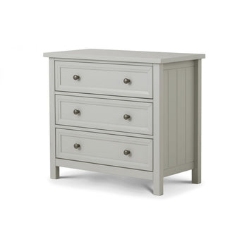 MAINE 3 DRAWER WIDE CHEST - DOVE GREY