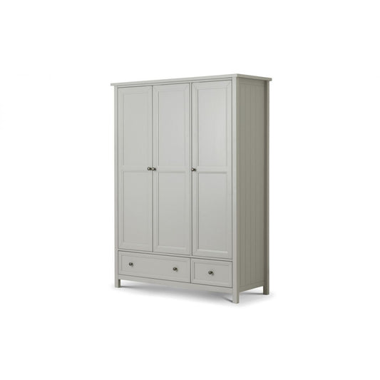 MAINE 3 DOOR COMBINATION WARDROBE - DOVE GREY