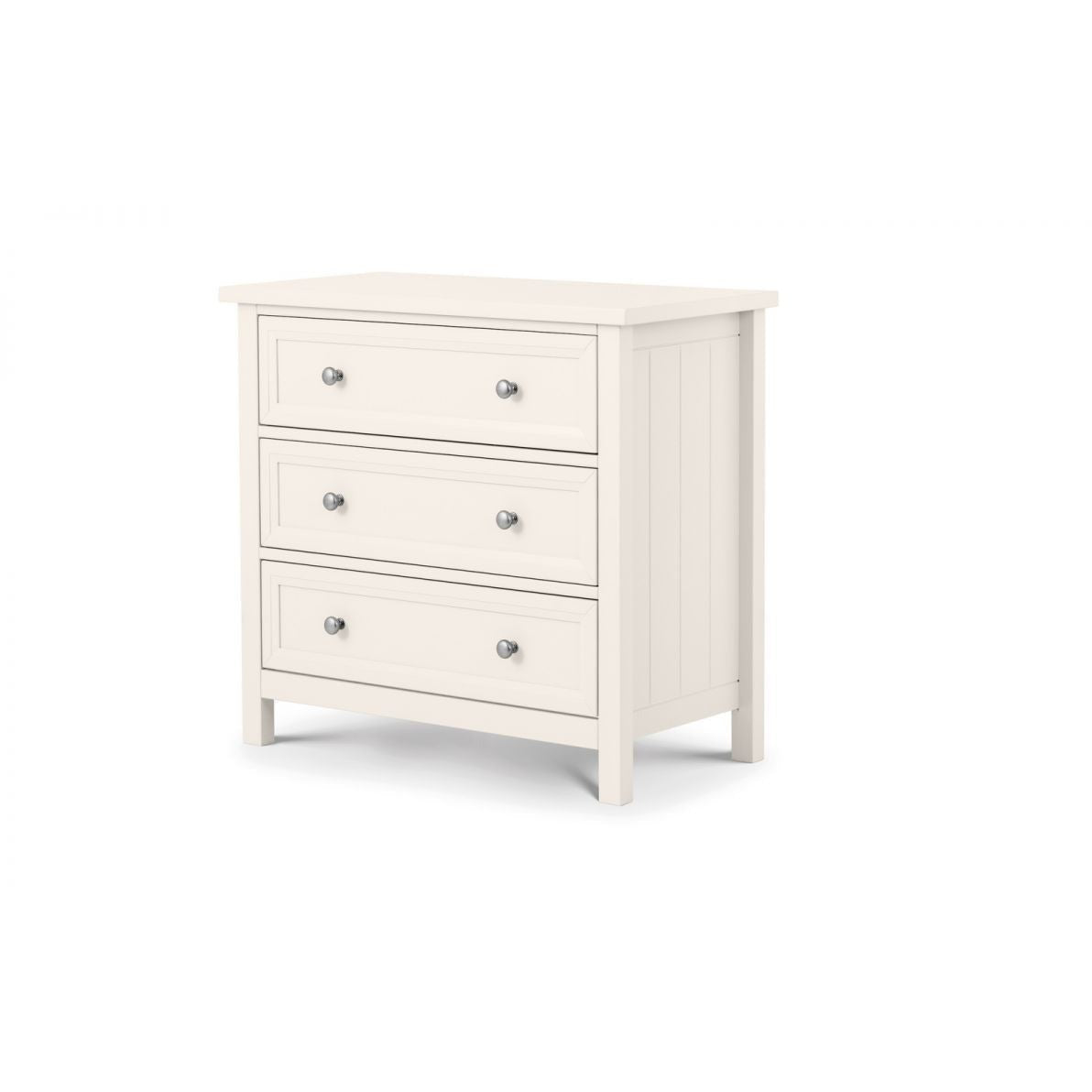 MAINE 3 DRAWER WIDE CHEST - WHITE