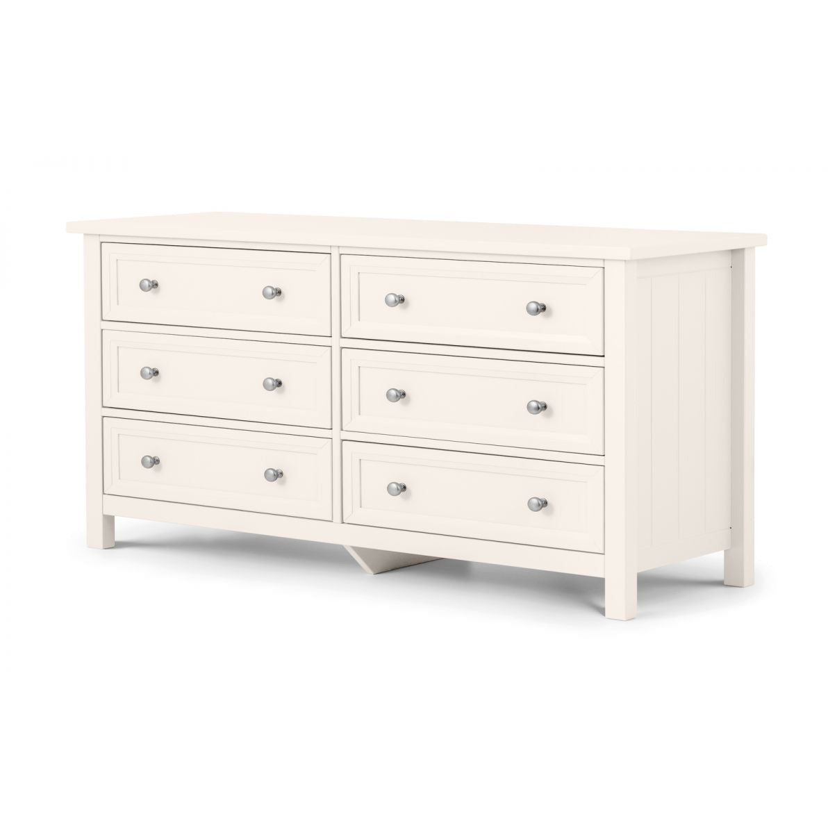 MAINE 6 DRAWER WIDE CHEST - WHITE