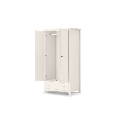 MAINE 2 DOOR COMBINATION WARDROBE - white