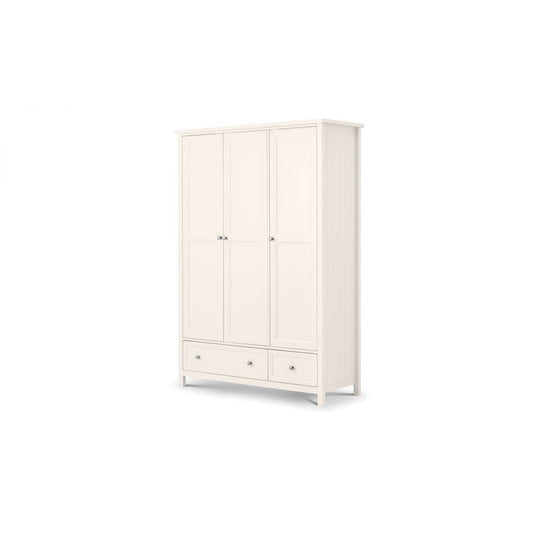 MAINE 3 DOOR COMBINATION WARDROBE - WHITE