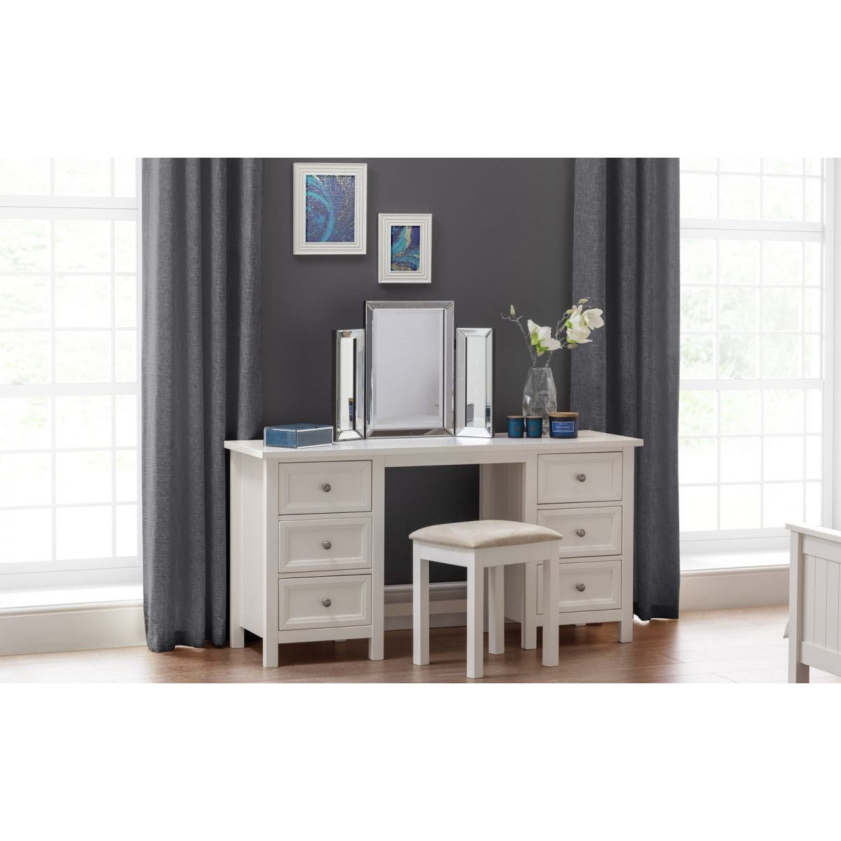 MAINE DRESSING TABLE - White Set