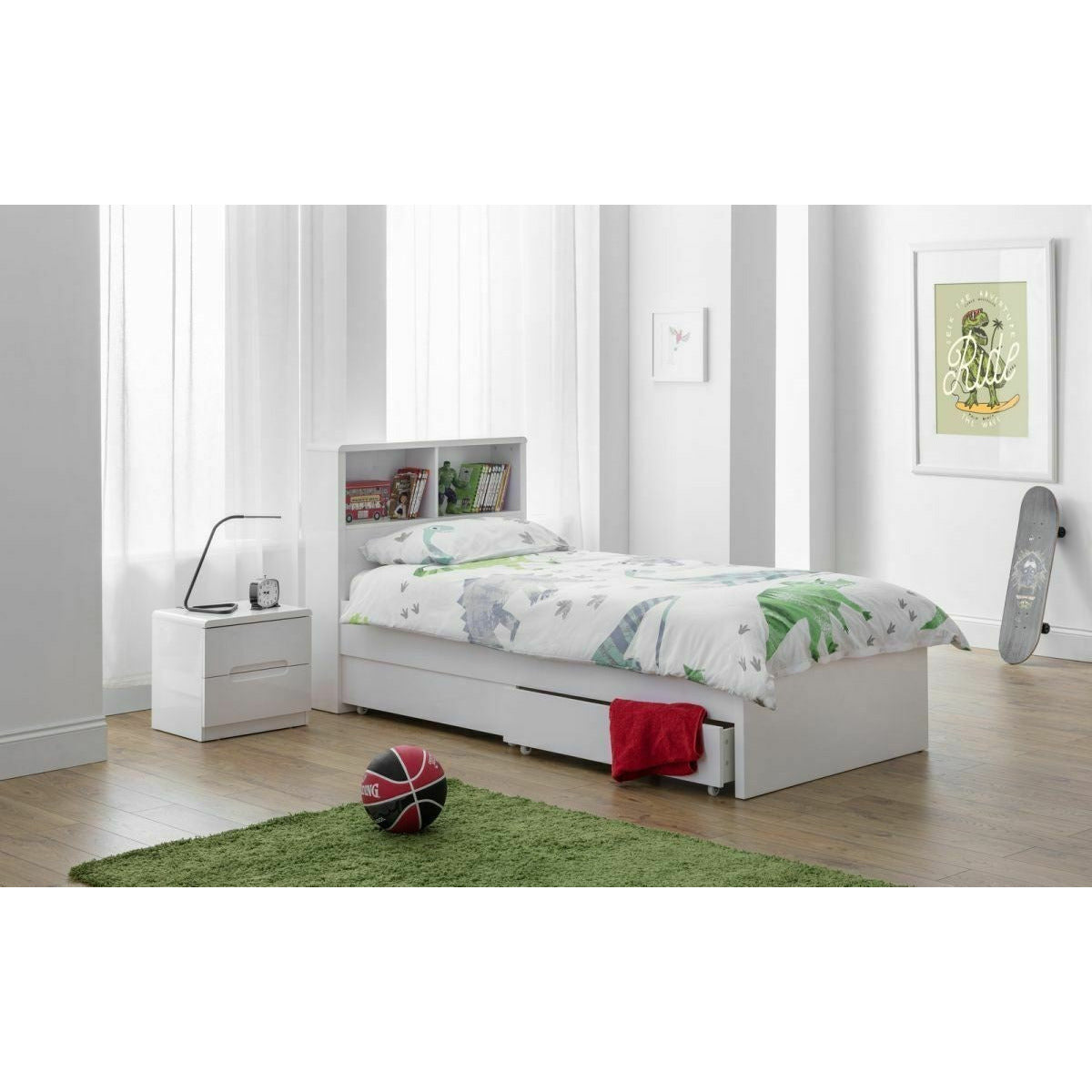 MANHATTAN BOOKCASE BED 90CM