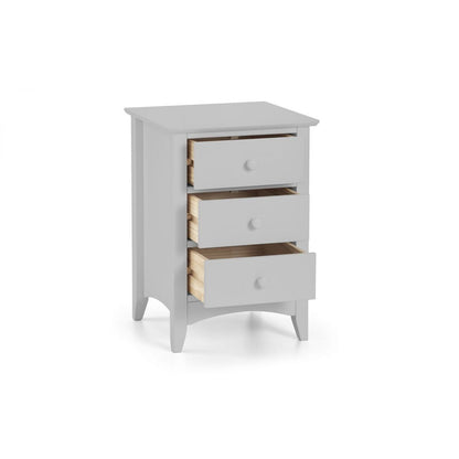 CAMEO 3 DRAWER BEDSIDE DOVE GREY
