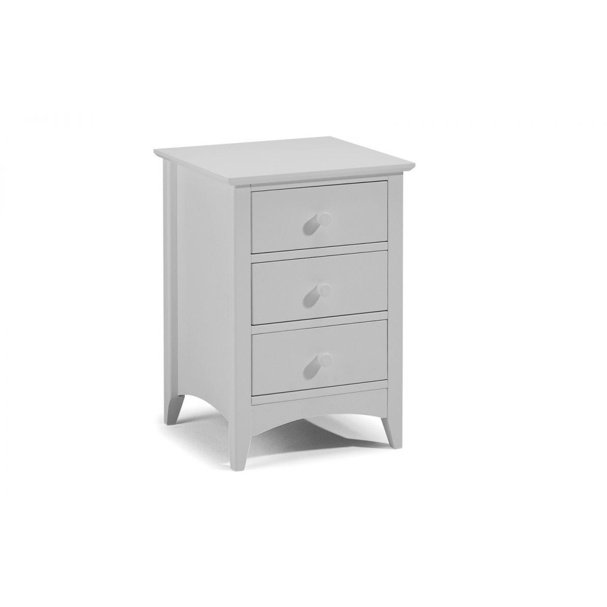 CAMEO 3 DRAWER BEDSIDE DOVE GREY