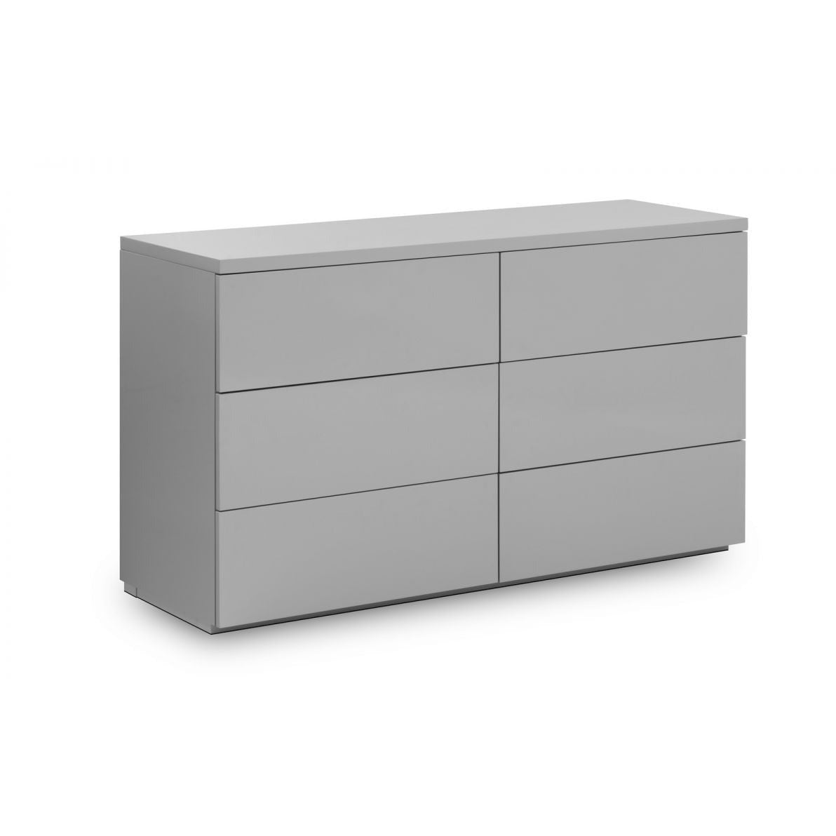 MONACO 6 DRW WIDE CHEST - GREY GLOSS