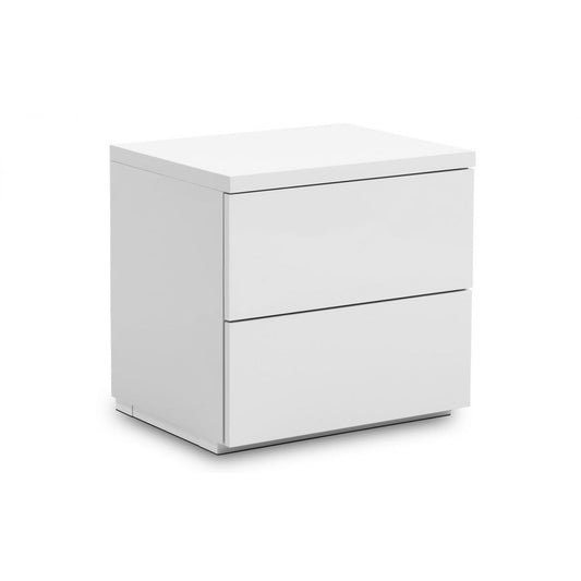 MONACO 2 DRW BEDSIDE - WHITE GLOSS