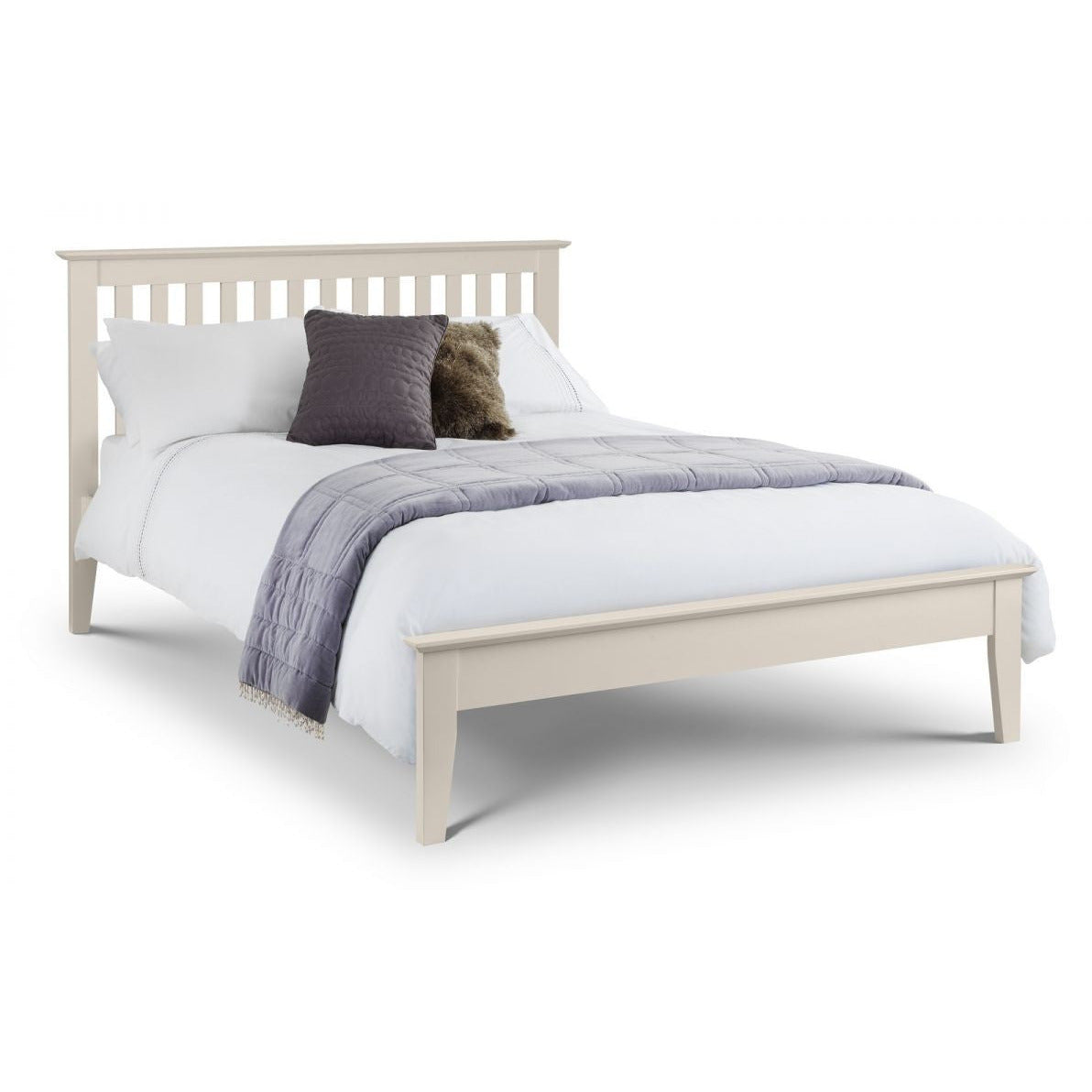 SALERNO SHAKER BED 150CM IVORY