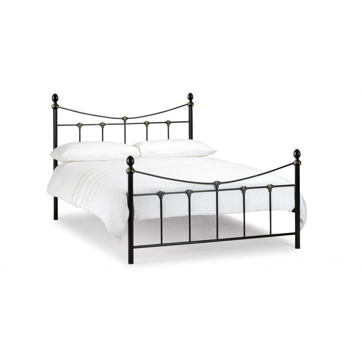 REBECCA BED 135CM BLACK/GOLD