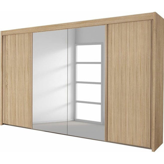 Rauch Imperial 4 Sliding Door Wardrobe 320cm With 2 Mirror Door