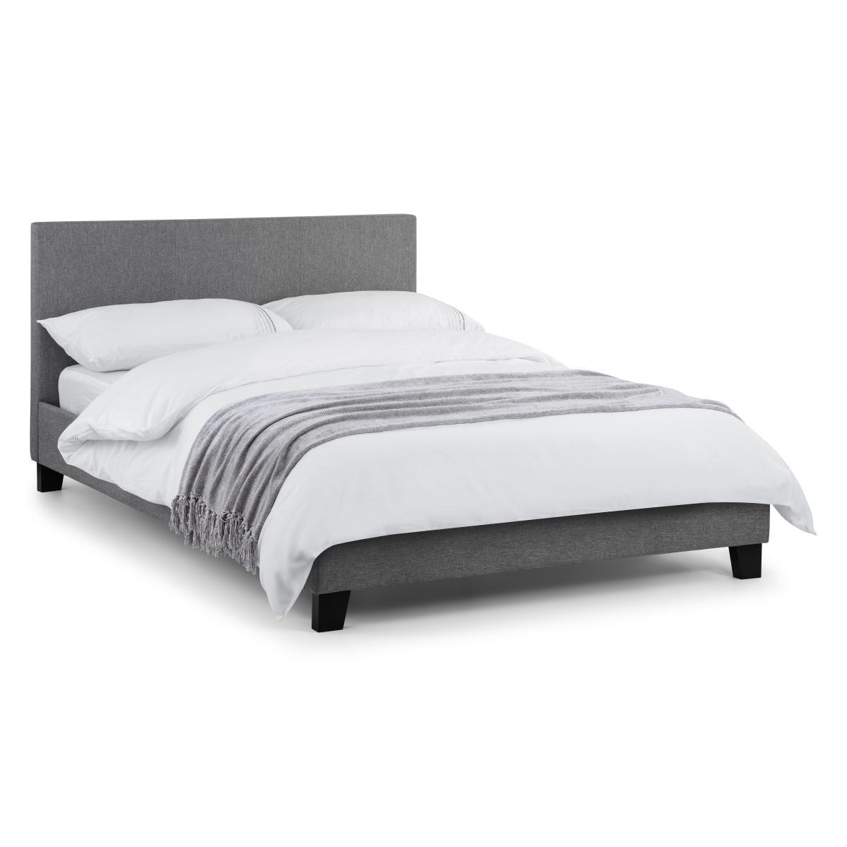 RIALTO LIGHT GREY LINEN BED 90CM