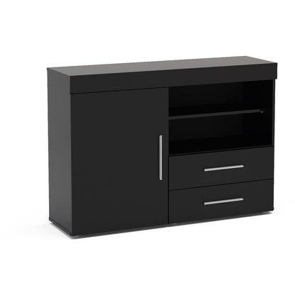 Edgeware 1 Door 2 Drawer Sideboard - Black