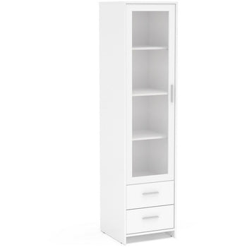 Edgeware Glass Door Cabinet - White