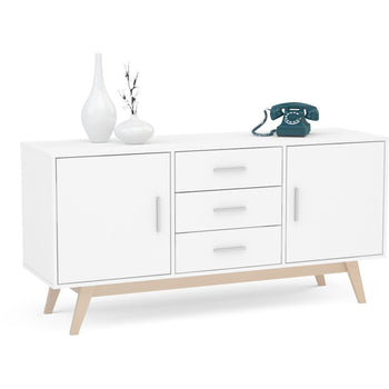 Shard 2 Door 3 Drawer Sideboard White