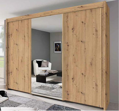 Rauch Imperial 3 Sliding Door Wardrobe 225cm With 1 Mirror Door
